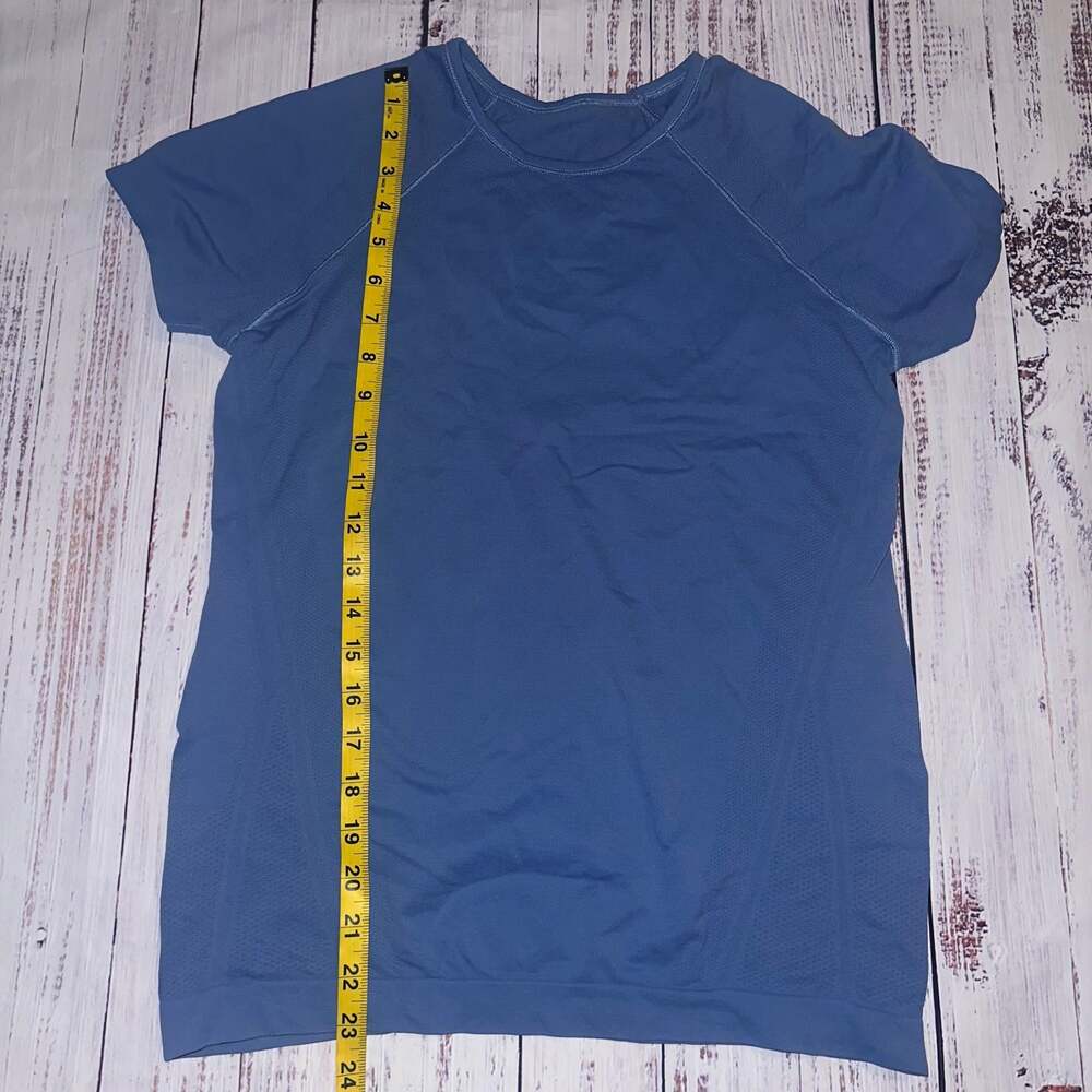 Athleta Blue Power Up Seamless Short Sleeve Tee-XS - Picture 3 of 5